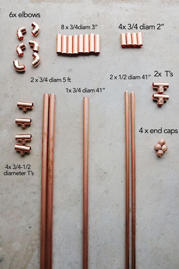 Трубы, фитинги и фланцы для изготовления мебели в стиле лофт
