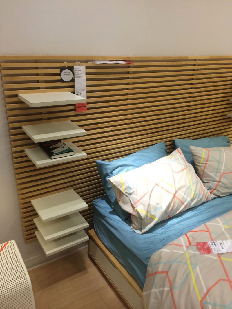 Ещё несколько примеров кроватей с экранами из деревянных реек вместо головных спинок