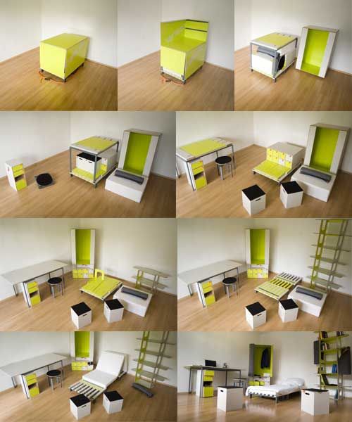 Трансформация мебели для комнаты Casulo